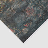 Antiek Duistere Botanische Decoupage Tissuepapier (Detail)