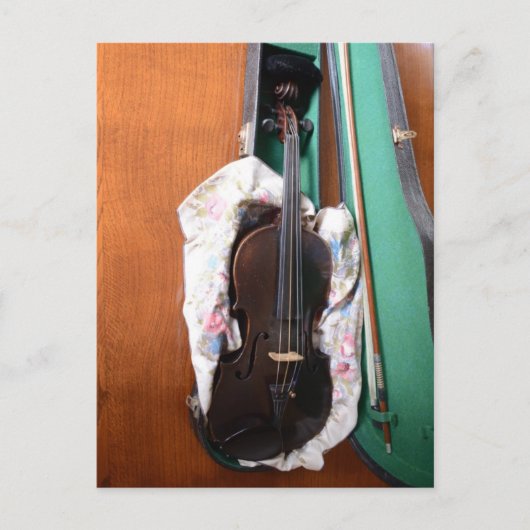 Antiek Duits Violin Briefkaart (Voorkant)