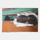 Antiek Duits Violin Theedoek (Horizontaal)