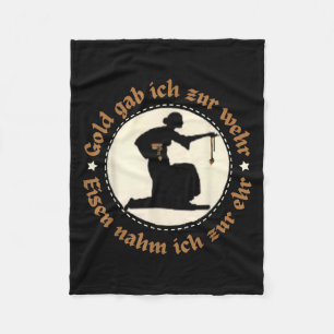 Antiek  Duitse gouden embleem Silhouette Quot Fleece Deken