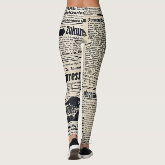 Antiek Duitse krantenadvertenties 1917 Leggings (Achterkant)