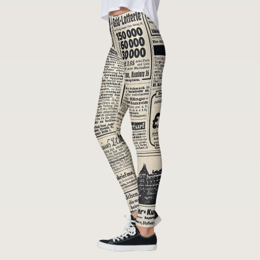 Antiek Duitse krantenadvertenties 1917 Leggings (Links)