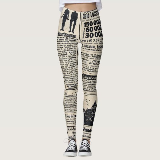 Antiek Duitse krantenadvertenties 1917 Leggings (Voorkant)