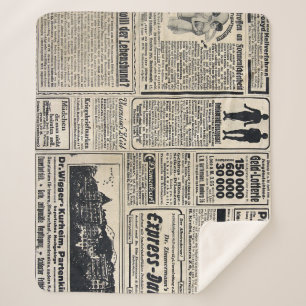 Antiek Duitse krantenadvertenties 1917 Sherpa Deken