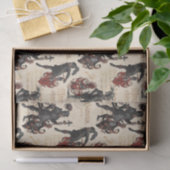 Antiek Duitse nachten in Armor en wapenschilden Tissuepapier (Geschenk)