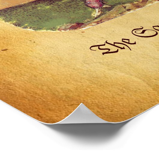 Antiek Duitse rechtbank Tarots/Squire of Falcons Poster (Hoek)