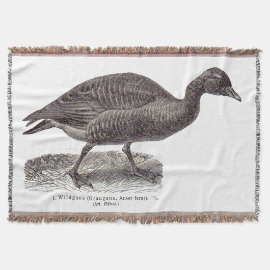 antiek Duitse vogelpers Wildgans wild gans Deken (Voorkant)