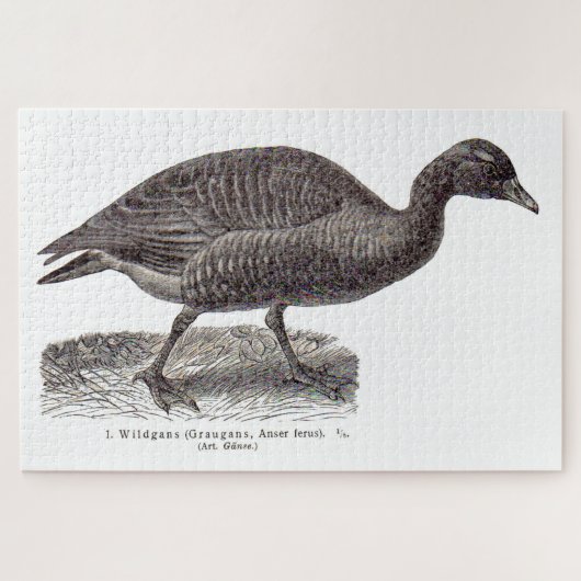 antiek Duitse vogelpers Wildgans wild gans Legpuzzel (Horizontaal)