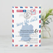 Antiek Duitsland Airmail Save the Date (Staand voorkant)