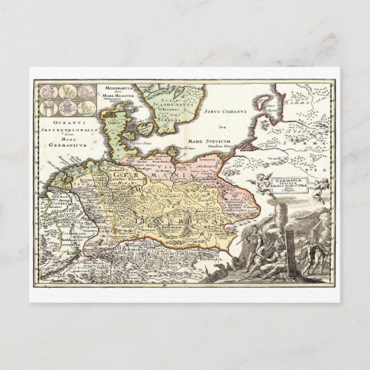 Antiek-Duitsland - oude duitse kaart (Voorkant)