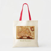 Antiek Duitsland Rijnland Map Canvas tas (Voorkant)