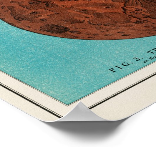 Antiek Eclipse van de Maan Drawing, Poster 1908 (Hoek)