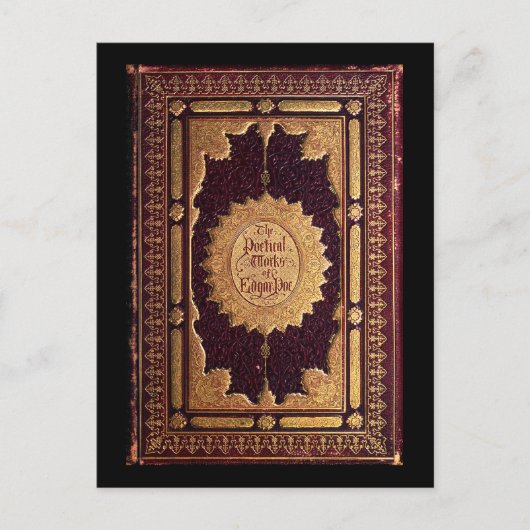 Antiek Edgar Allan Poe Briefkaart (Voorkant)