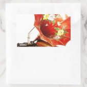 Antiek Edison Home Phonograph Novelty Gifts Rechthoekige Sticker (Tas)