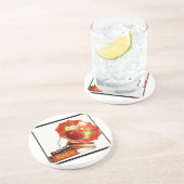 Antiek Edison Home Phonograph Novelty Gifts Zandsteen Onderzetter (Zijkant)