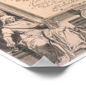 Antiek eerste editie, pagina King James Bible Poster (Hoek)