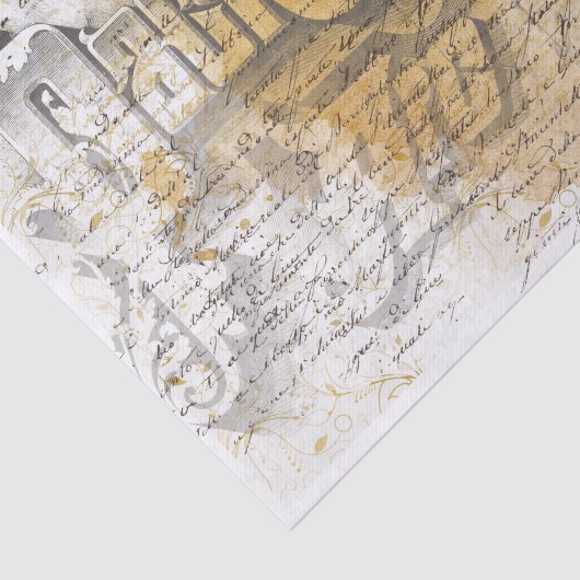 Antiek efemera tissuepapier (Detail)