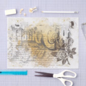 Antiek efemera tissuepapier (Craft)