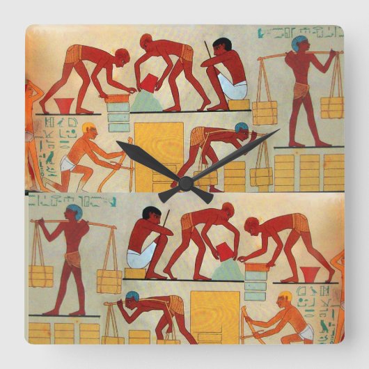 ANTIEK EGYPTE ARCHITECTURALE BOUW VIERKANTE KLOK (Voorkant)