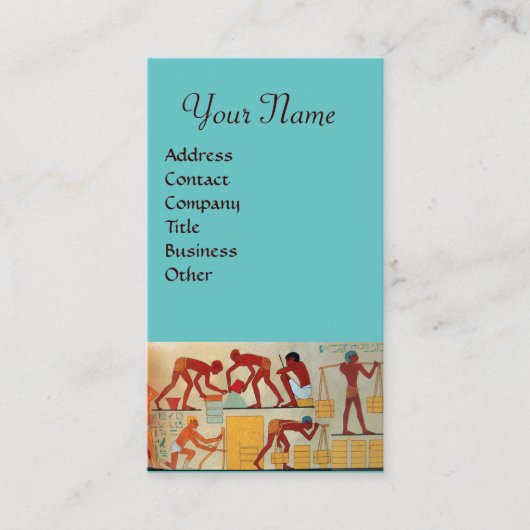 ANTIEK EGYPTE ARCHITECTURALE BOUW VISITEKAARTJE (Voorkant)