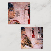 ANTIEK EGYPTE COSMETICA, MODE & SCHOONHEIDSMONOGRA VIERKANTE VISITEKAARTJE (Voorkant / Achterkant)