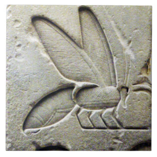 ANTIEK EGYPTIAN HONEY BEEKEEPER Black White Tegeltje