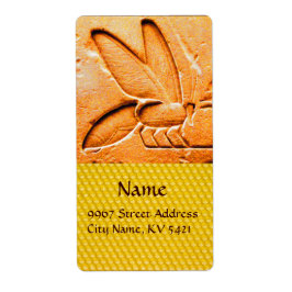 ANTIEK EGYPTIAN HONEY BEEKEEPER ETIKET