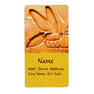 ANTIEK EGYPTIAN HONEY BEEKEEPER ETIKET