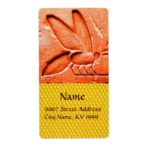 ANTIEK EGYPTIAN HONEY BEEKEEPER ETIKET