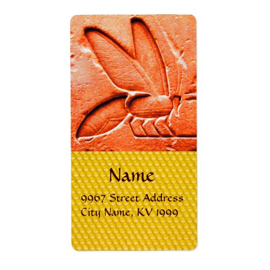 ANTIEK EGYPTIAN HONEY BEEKEEPER ETIKET (Voorkant)