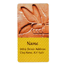 ANTIEK EGYPTIAN HONEY BEEKEEPER ETIKET
