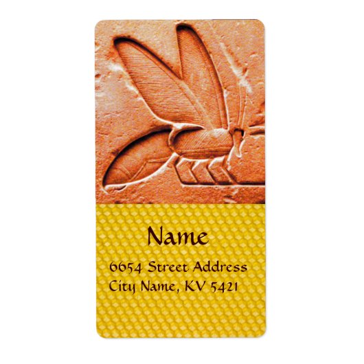 ANTIEK EGYPTIAN HONEY BEEKEEPER ETIKET (Voorkant)