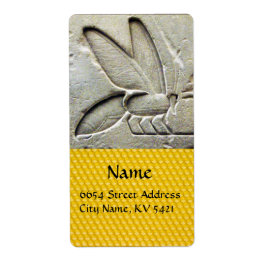 ANTIEK EGYPTIAN HONEY BEEKEEPER ETIKET
