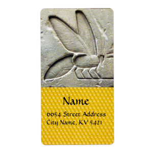 ANTIEK EGYPTIAN HONEY BEEKEEPER ETIKET