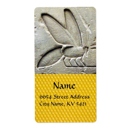 ANTIEK EGYPTIAN HONEY BEEKEEPER ETIKET (Voorkant)