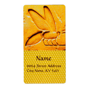 ANTIEK EGYPTIAN HONEY BEEKEEPER ETIKET