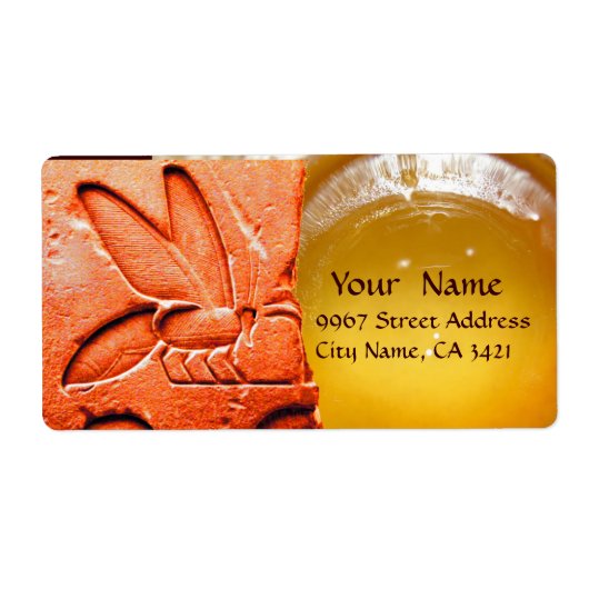 ANTIEK EGYPTIAN HONEY BEEKEEPER ETIKET (Voorkant)