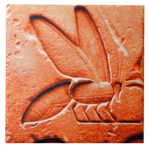 ANTIEK EGYPTIAN HONEY BEEKEEPER Red Tegeltje