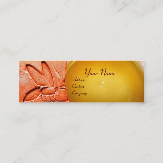 ANTIEK EGYPTIAN HONEY BEEKEEPER WAX SEAL MINI VISITEKAARTJE (Voorkant)