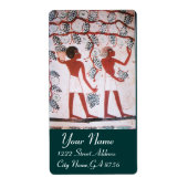ANTIEK EGYPTIAN VINEYARD WINE GRAPE HARVEST ETIKET (Voorkant)