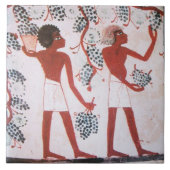 ANTIEK EGYPTIAN VINEYARD WINE GRAPE HARVEST TEGELTJE (Voorkant)