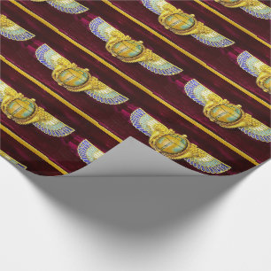 ANTIEK EGYPTIAN WINGED SCARAB/CORNUCOPIA JEWEL CADEAUPAPIER