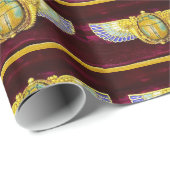 ANTIEK EGYPTIAN WINGED SCARAB/CORNUCOPIA JEWEL CADEAUPAPIER (Rol Hoek)