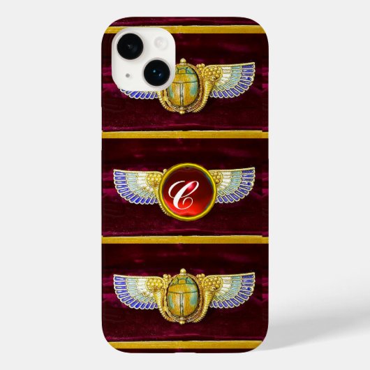 ANTIEK EGYPTIAN WINGED SCARAB/CORNUCOPIA JEWEL Case-Mate iPhone CASE (Achterkant)