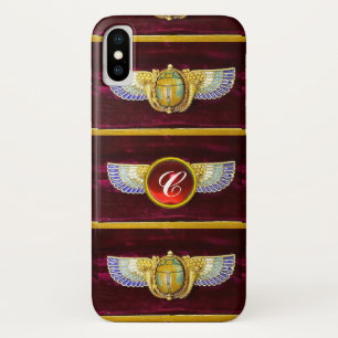 ANTIEK EGYPTIAN WINGED SCARAB/CORNUCOPIA JEWEL iPhone X HOESJE