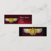 ANTIEK EGYPTIAN WINGED SCARAB/CORNUCOPIA JEWEL MINI VISITEKAARTJE (Voorkant / Achterkant)
