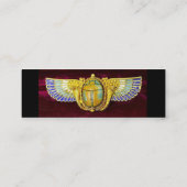 ANTIEK EGYPTIAN WINGED SCARAB/CORNUCOPIA JEWEL MINI VISITEKAARTJE (Achterkant)