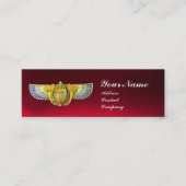 ANTIEK EGYPTIAN WINGED SCARAB/CORNUCOPIA JEWEL MINI VISITEKAARTJE (Voorkant)