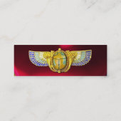 ANTIEK EGYPTIAN WINGED SCARAB/CORNUCOPIA JEWEL MINI VISITEKAARTJE (Achterkant)