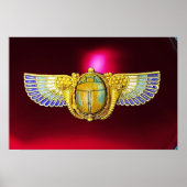 ANTIEK EGYPTIAN WINGED SCARAB/CORNUCOPIA JEWEL POSTER (Voorkant)